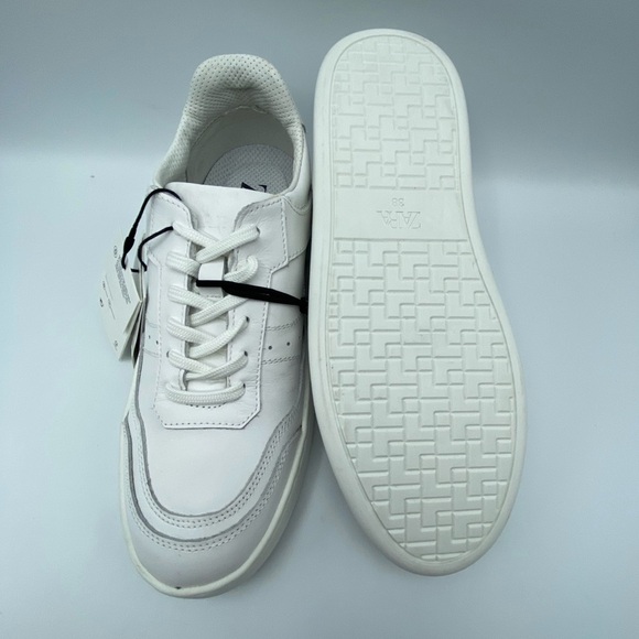 NWT. Zara Women's White Leather Uniform Sneakers Comfort Nurse. Size 7,5. - Picture 6 of 12